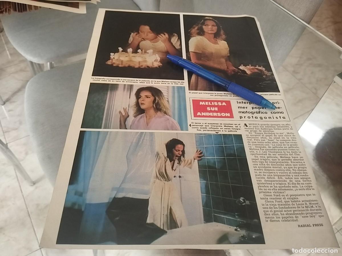 Coleccionismo de revistas y peri&oacute;dicos: MELISSA SUE ANDERSON PRIMER PAPEL EN EL CINECLIPPING RECORTE REVISTA 1981