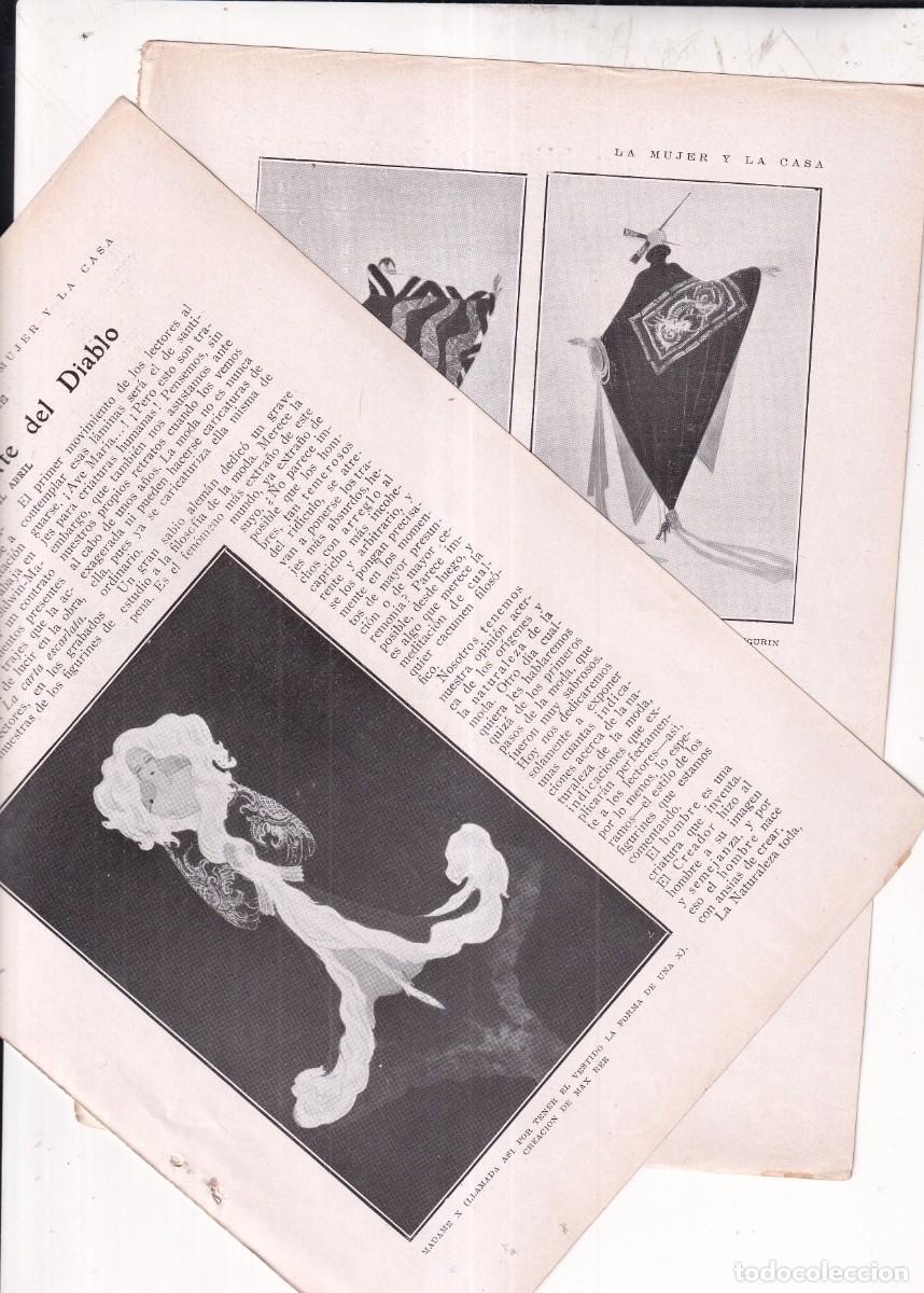 Coleccionismo de revistas y peri&oacute;dicos: GRAN MUNDO: Ecos varios sociedad SEPARATA BLANCO Y NEGRO, los dibujos de Max Ree moda o arte