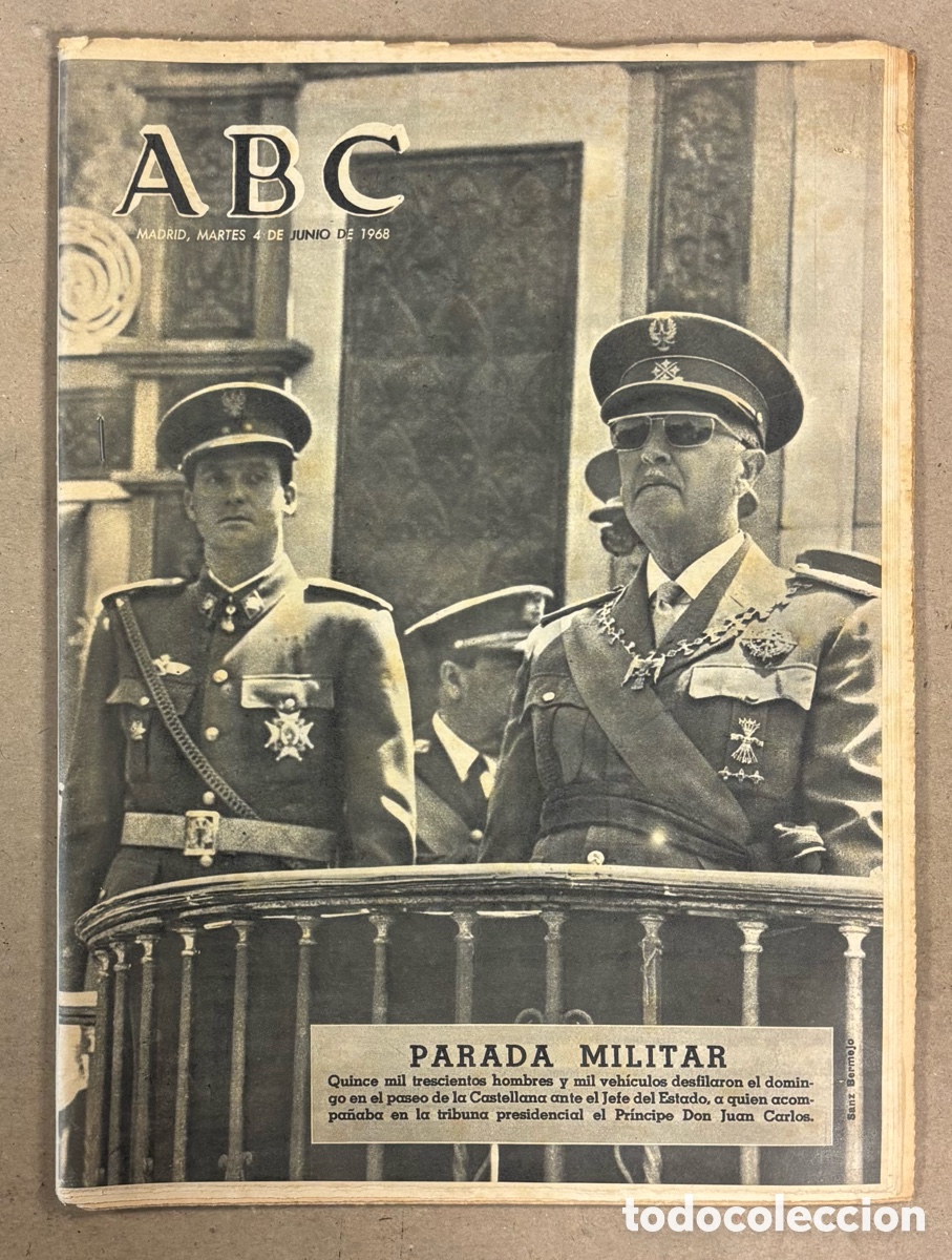 Coleccionismo de revistas y peri&oacute;dicos: ABC (4 DE JUNIO DE 1968). PARADA MILITAR EN EL PASEO DE LA CASTELLANA,&hellip;