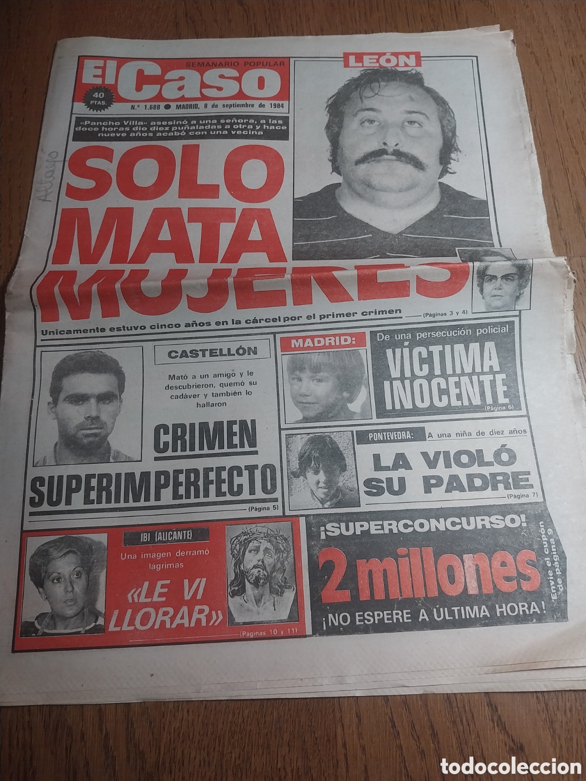 Coleccionismo de revistas y peri&oacute;dicos: EL CASO 1984 PANCHO VILLA LEON
