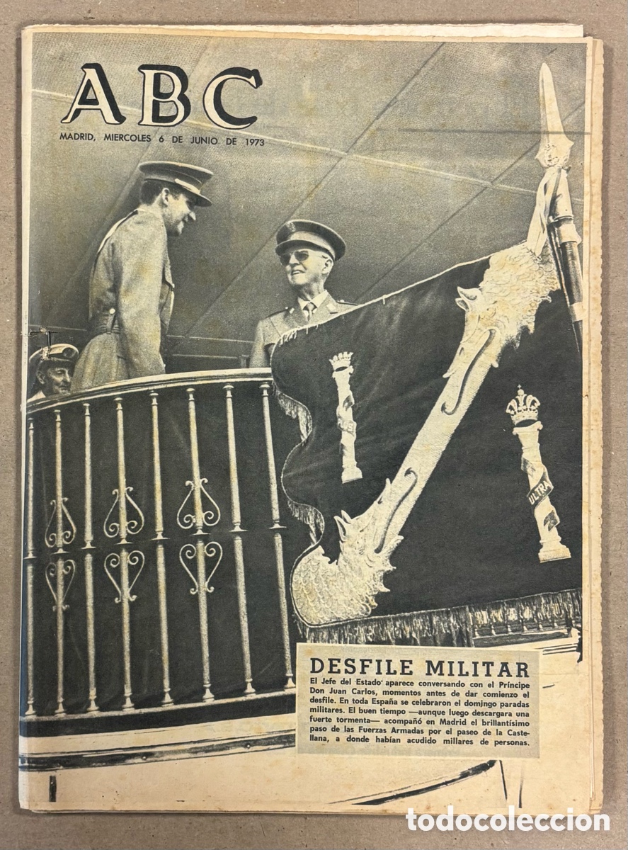 Coleccionismo de revistas y peri&oacute;dicos: ABC (6 DE JUNIO DE 1973). PARADA MILITAR EN EL PASEO DE LA CASTELLANA,&hellip;