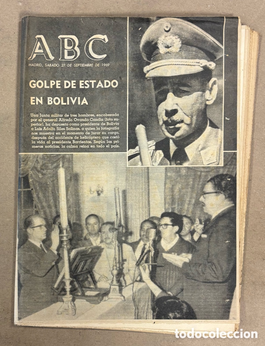 Coleccionismo de revistas y peri&oacute;dicos: ABC (27 DE NOVIEMBRE DE 1969). GOLPE DE EDTADO EN BOLIVIA, II FESTIVAL CANCI&Oacute;N BARCELONA,&hellip;