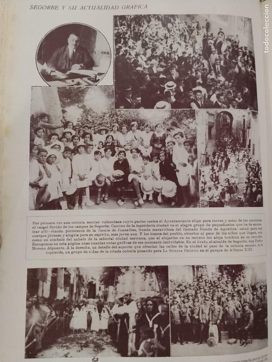 Coleccionismo de revistas y peri&oacute;dicos: SEGORBE ALCALDE PEDRO MORENO ALPUENTE VIRGEN DEL CARMEN BANDA MUNICIPAL HOJA A&Ntilde;O 1928