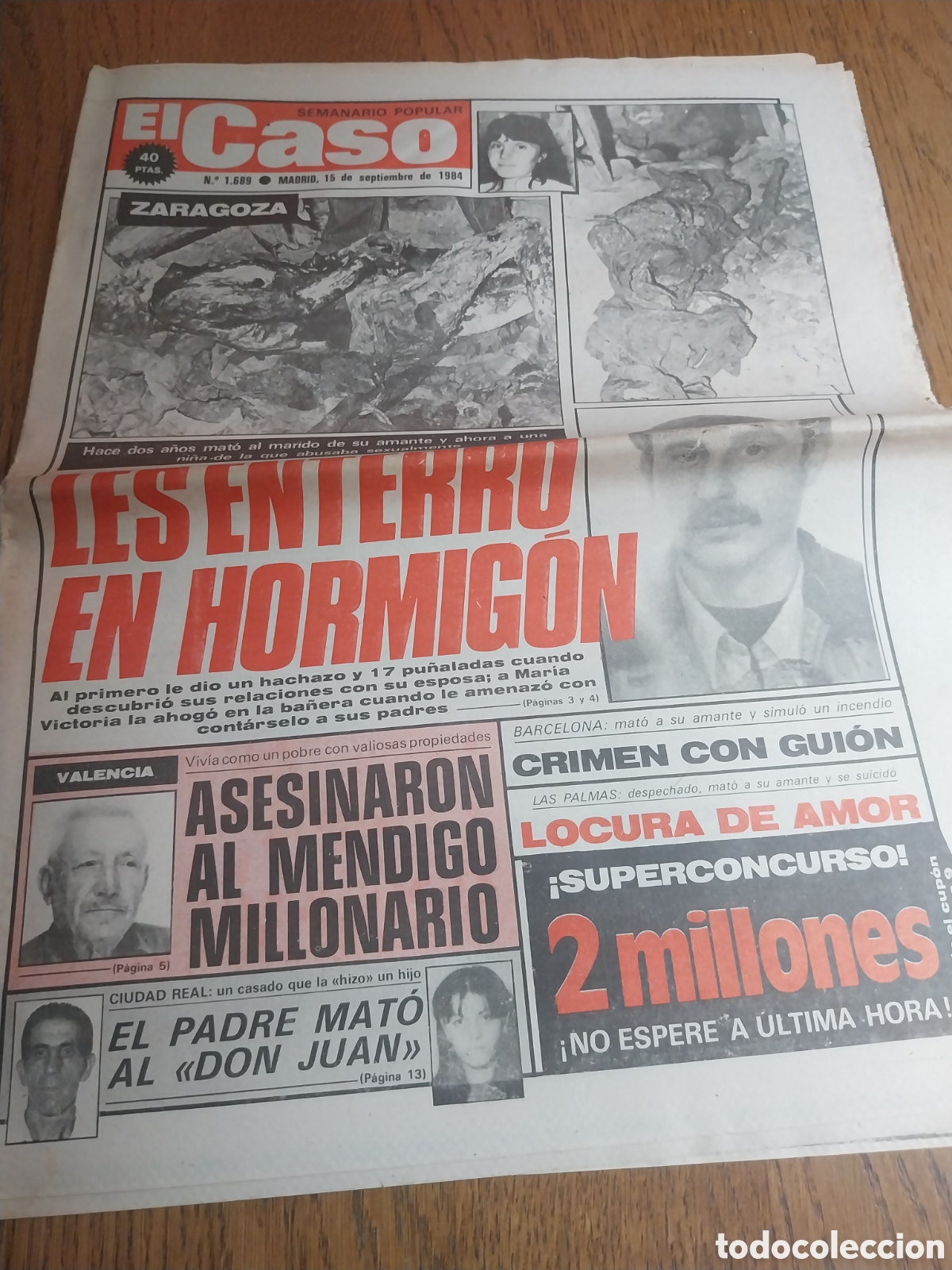 Coleccionismo de revistas y peri&oacute;dicos: EL CASO 1984 SEOULTURERO LA CARTUJA ZARAGOZA.