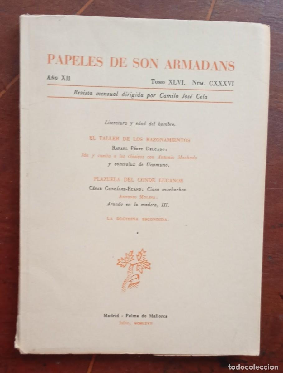 Coleccionismo de revistas y peri&oacute;dicos: PAPELES DE SON ARMADANS Ano XII Tomo XLVI Num. CXXXVI libro intonso