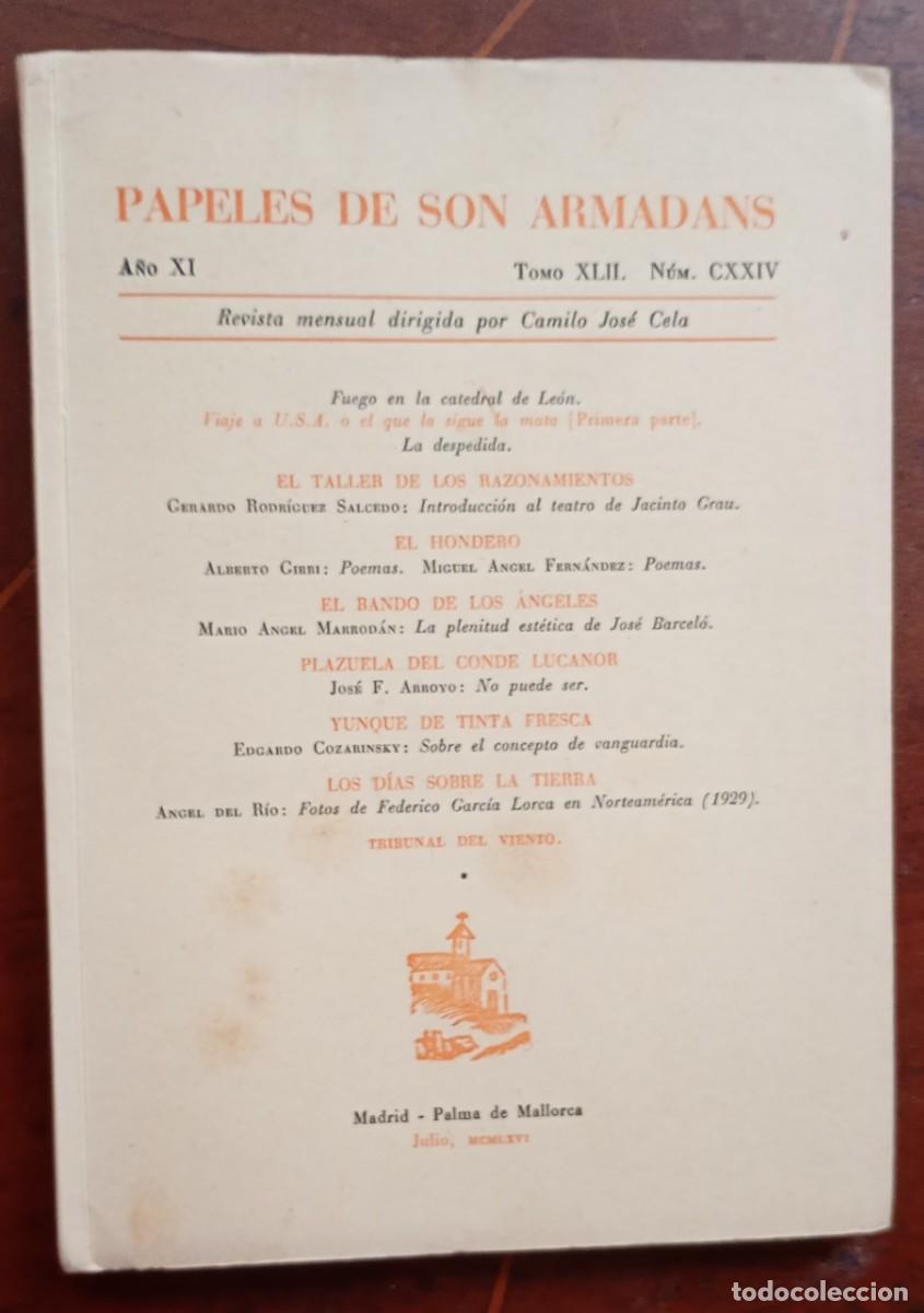 Coleccionismo de revistas y peri&oacute;dicos: PAPELES DE SON ARMADANS Ano XI Tomo XLII Num. CXXIV libro intonso