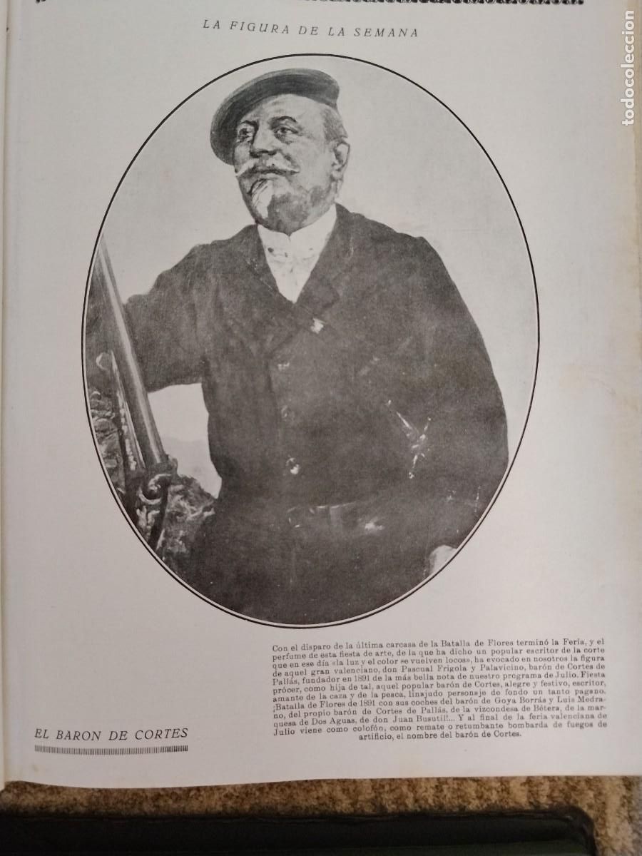 Coleccionismo de revistas y peri&oacute;dicos: EL BARON DE CORTES DE PALLAS PASCUAL FRIGOLA Y PALAVICINO HOJA A&Ntilde;O 1928