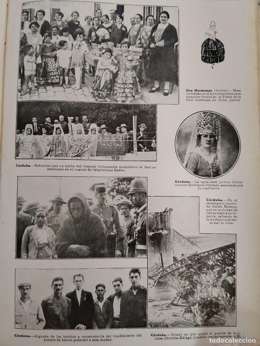 Coleccionismo de revistas y peri&oacute;dicos: HUNDIMIENTO PUENTE LINEA CORDOBA MALAGA ASESINATO JOVEN DULCE RODRIGUEZ PARRADO HOJA A&Ntilde;O 1928