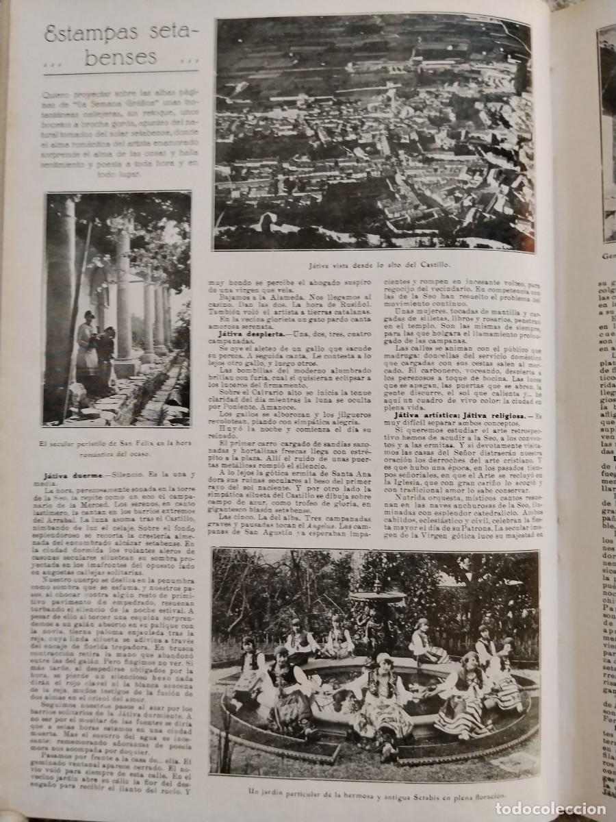Coleccionismo de revistas y peri&oacute;dicos: ESTAMPAS SETABENSES JATIVA ERMITAS FERIA 2 HOJAS A&Ntilde;O 1928