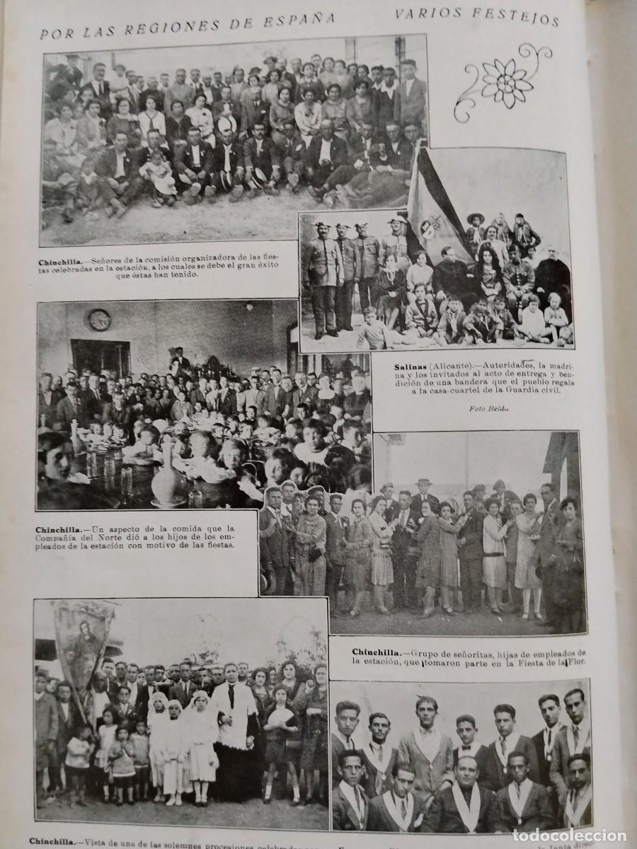 Coleccionismo de revistas y peri&oacute;dicos: FESTEJOS EN CHINCHILLA SALINAS ENGUERA PROCESIONES HOJA A&Ntilde;O 1928