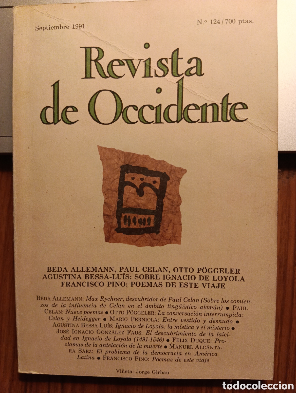 Coleccionismo de revistas y peri&oacute;dicos: Revista de Occidente, septiembre 1991, n&ordm; 124