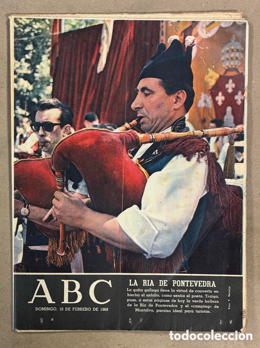 Coleccionismo de revistas y peri&oacute;dicos: ABC (18 DE FEBRERO DE 1968). LA R&Iacute;A DE PONTEVEDRA Y EL CAMPING DE MONTALVO,&hellip;