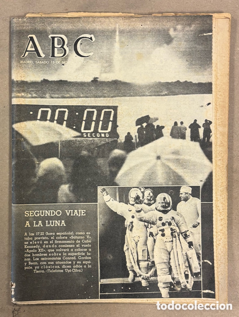 Coleccionismo de revistas y peri&oacute;dicos: ABC (15 DE NOVIEMBRE DE 1969). SEGUNDO VIAJE A LA LUNA &ldquo;APOLO XII&rdquo;,&hellip;