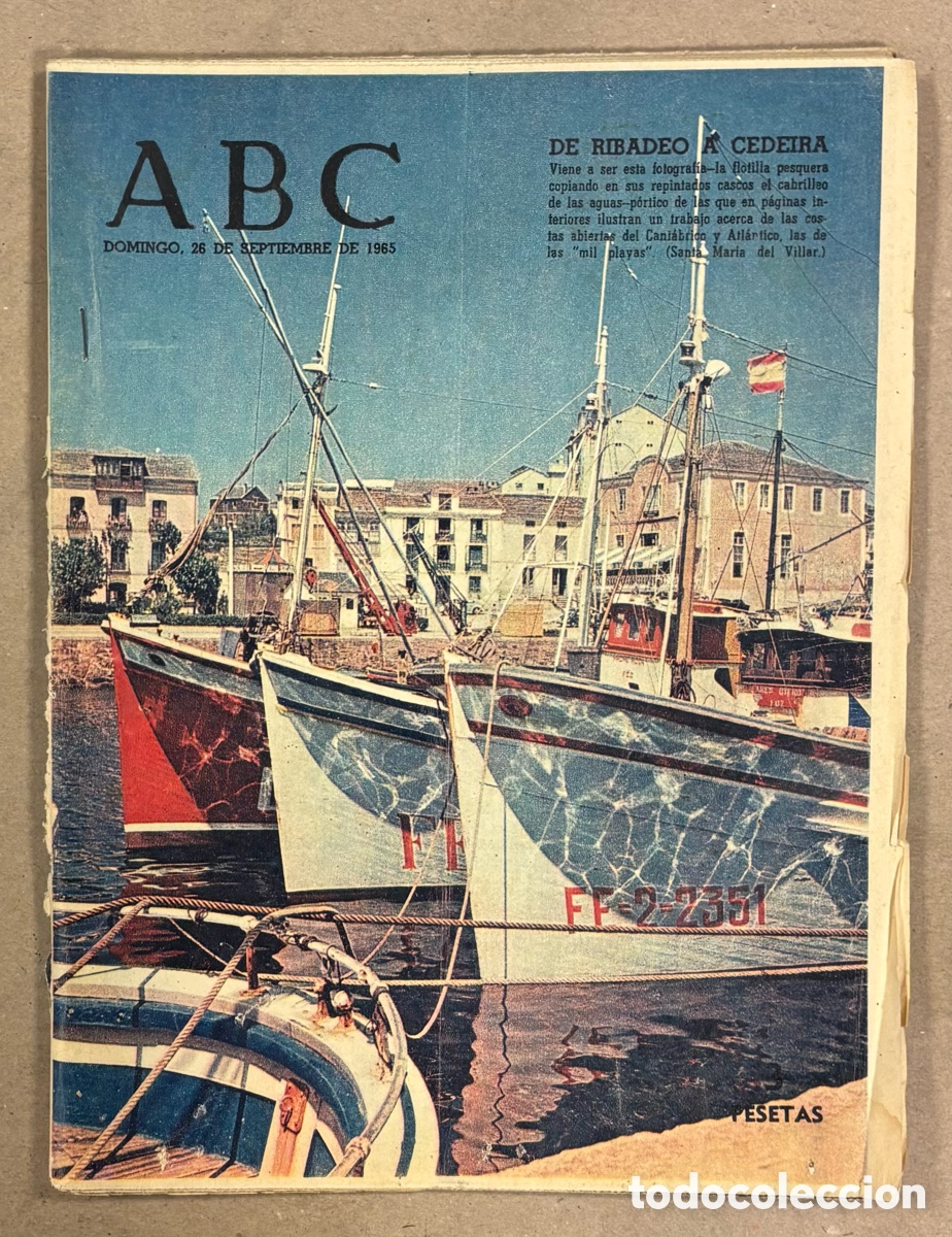 Coleccionismo de revistas y peri&oacute;dicos: ABC (26 SEPTIEMBRE 1965). DE RIBADEO A CEDEIRA, ENTRENAMIENTO DE REHALAS EN SIERRA MORENA,.