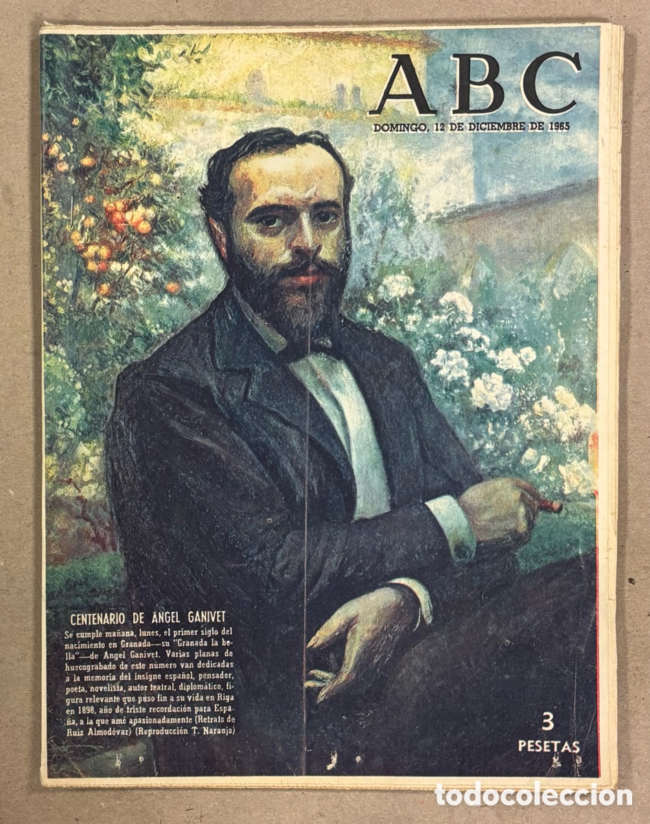 Coleccionismo de revistas y peri&oacute;dicos: ABC (12 DE DICIEMBRE DE 1965). CENTENARIO DEL NACIMIENTO DE &Aacute;NGEL GANIVET,&hellip;