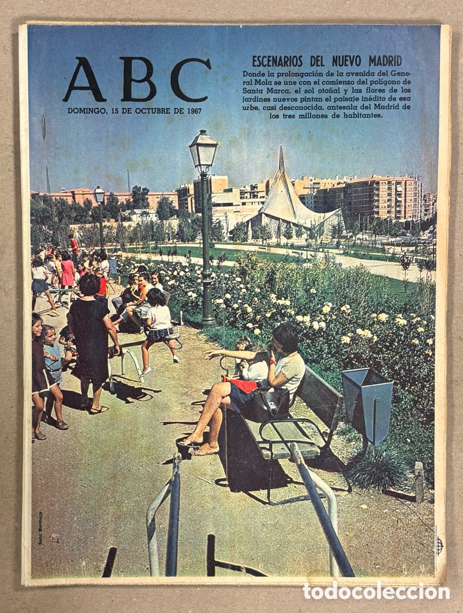 Coleccionismo de revistas y peri&oacute;dicos: ABC (15 DE OCTUBRE DE 1967). ESCENARIOS DEL NUEVO MADRID: AVENIDA GENERAL MOLA,..
