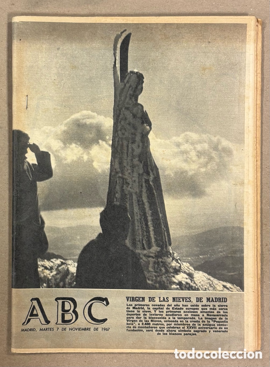 Coleccionismo de revistas y peri&oacute;dicos: ABC (7 DE NOVIEMBRE DE 1967). VIRGEN DE LAS NIEVES NAVACERRADA DE MADRID,..