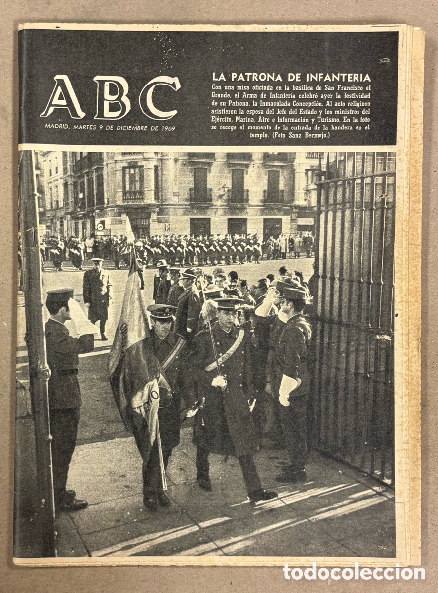 Coleccionismo de revistas y peri&oacute;dicos: ABC (9 DICIEMBRE 1969). CELEBRACI&Oacute;N DE LA INMACULADA CONCEPCI&Oacute;N PATRONA DE LA INFANTER&Iacute;A,&hellip;