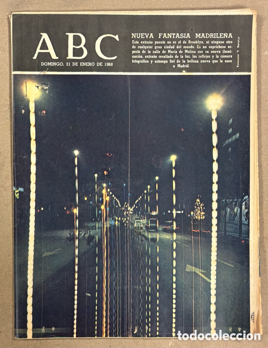 Coleccionismo de revistas y peri&oacute;dicos: ABC (21 DE ENERO DE 1968). NUEVA FANTAS&Iacute;A MADRILE&Ntilde;A CALLE DE MAR&Iacute;A DE MOLINA,&hellip;
