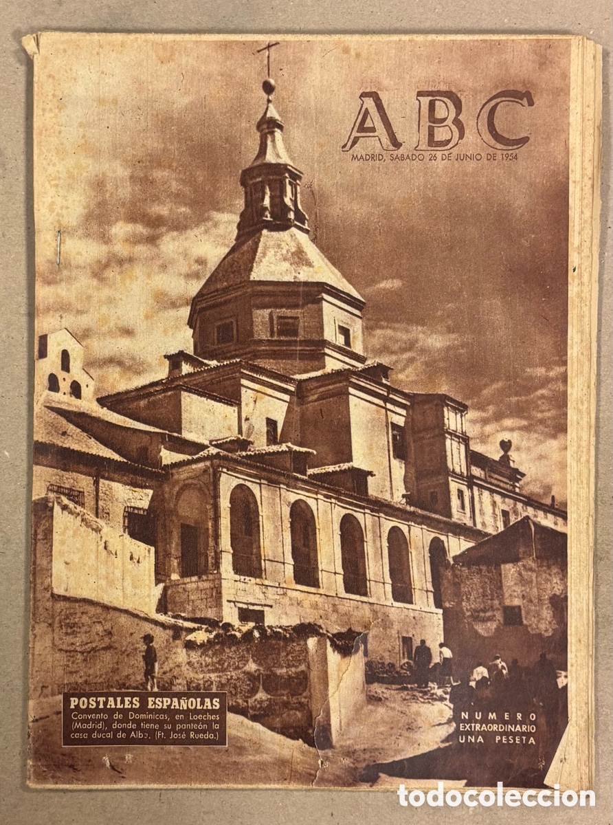 Coleccionismo de revistas y peri&oacute;dicos: ABC (26 DE JUNIO DE 1954). CONVENTO DE DOMINICAS EN LOECHES (MADRID),&hellip;
