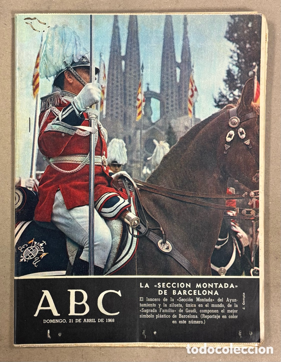 Coleccionismo de revistas y peri&oacute;dicos: ABC (21 DE ABRIL DE 1968). LA SECCI&Oacute;N MONTADA DEL AYUNTAMIENTO DE BARCELONA,&hellip;