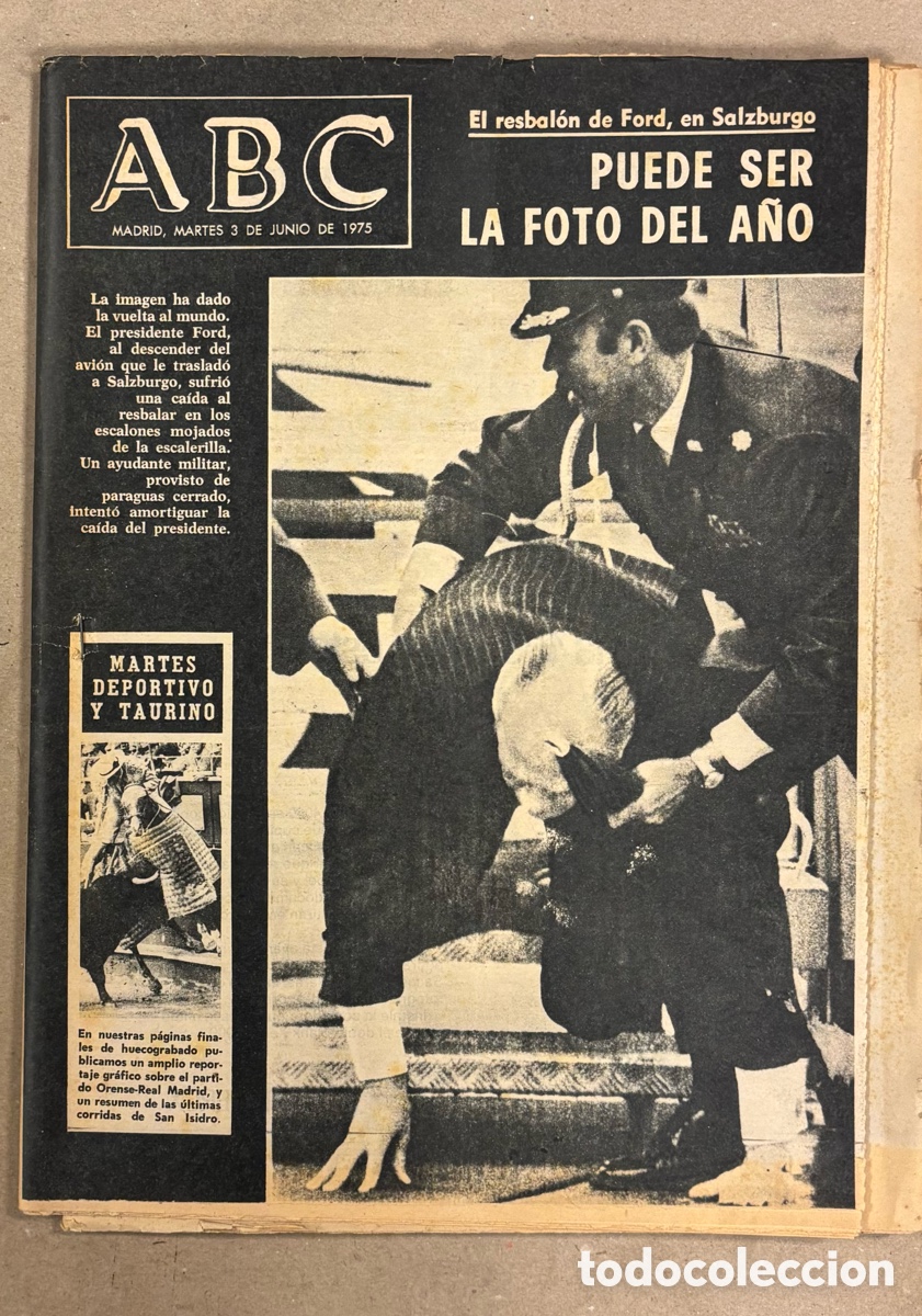 Coleccionismo de revistas y peri&oacute;dicos: ABC (3 DE JULIO DE 1975). AMPLIO REPORTAJE PARTIDO ORENSE CONTRA REAL MADRID, SAN ISIDRO,..