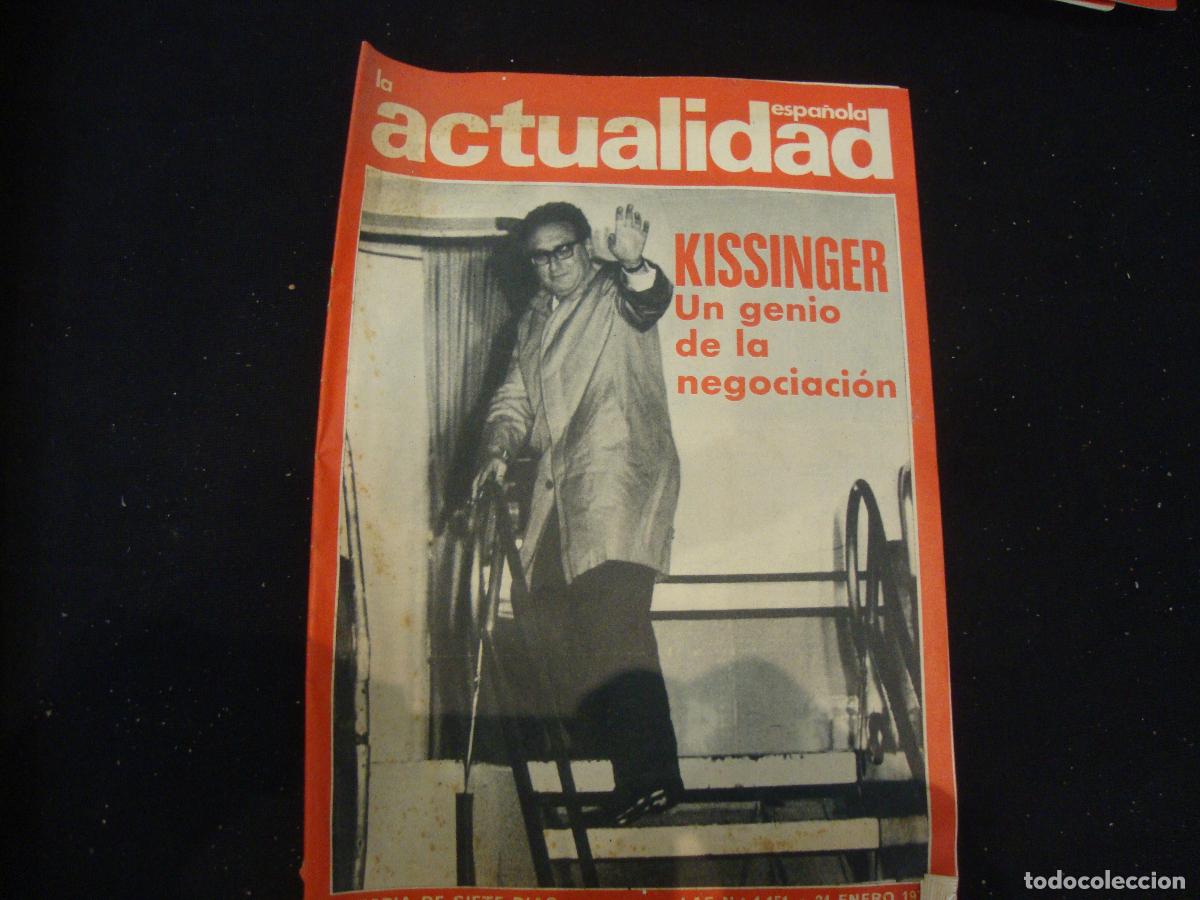 Collectionnisme de Revues et Journaux: REVISTA LA ACTUALIDAD ESPA&Ntilde;OLA HISTORIA DE SIETE DIAS LAE N&ordm; 1151 -- 24 ENERO 1974