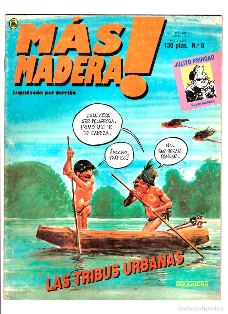 Coleccionismo de revistas y peri&oacute;dicos: M&Aacute;S MADERA N&ordm; 8 REVISTA SATIRICA EDITORIAL BRUGUERA 1986