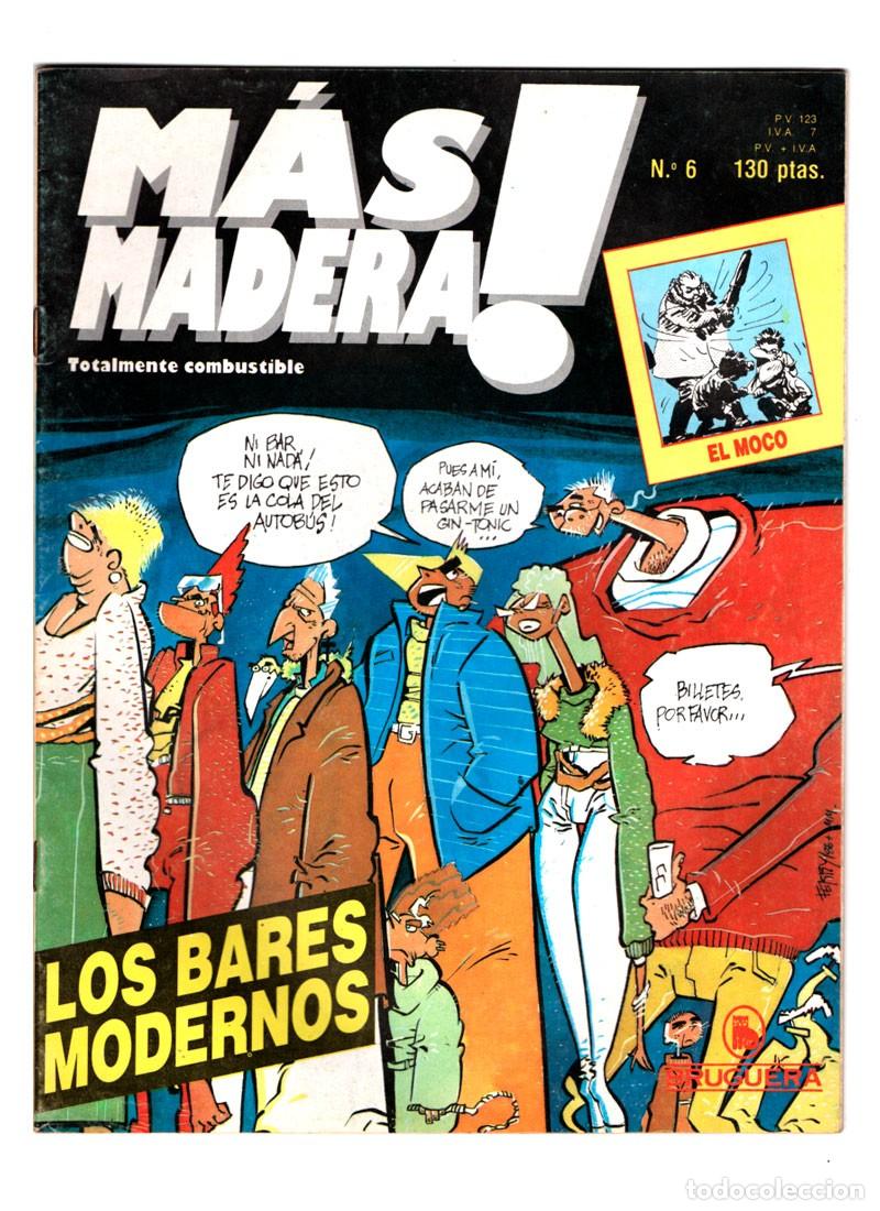 Coleccionismo de revistas y peri&oacute;dicos: M&Aacute;S MADERA N&ordm; 6 REVISTA SATIRICA EDITORIAL BRUGUERA 1986