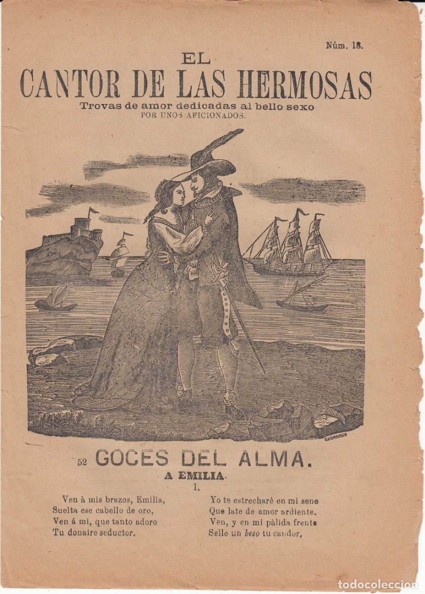 Coleccionismo de revistas y peri&oacute;dicos: PLIEGO DE CORDEL - ROMAN&Ccedil;OS - EL CANTOR DE LAS HERMOSAS - NUM, 18