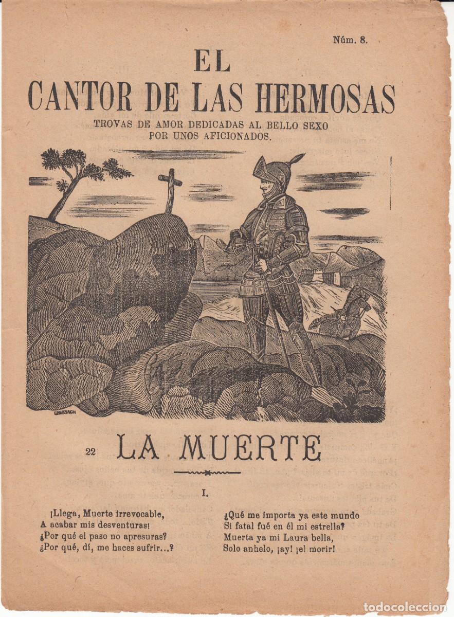 Coleccionismo de revistas y peri&oacute;dicos: PLIEGO DE CORDEL - ROMAN&Ccedil;OS - EL CANTOR DE LAS HERMOSAS - NUM. 8