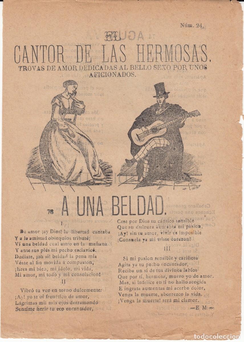 Sammeln von Zeitschriften und Zeitungen: PLIEGO DE CORDEL - ROMAN&Ccedil;OS - EL CANTOR DE LAS HERMOSAS - NUM. 24