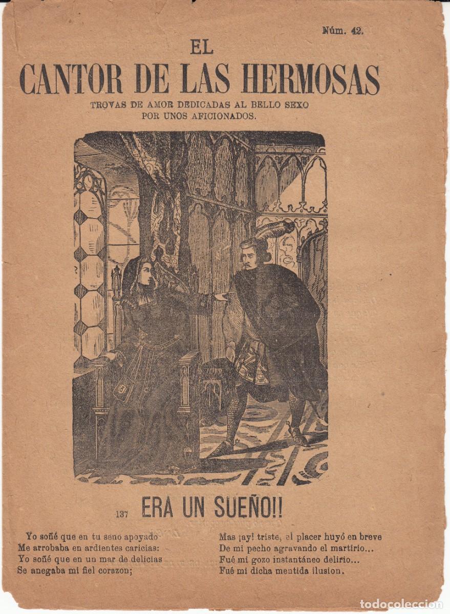 Sammeln von Zeitschriften und Zeitungen: PLIEGO DE CORDEL - ROMAN&Ccedil;OS - EL CANTOR DE LAS HERMOSAS - NUM. 42 - 1881
