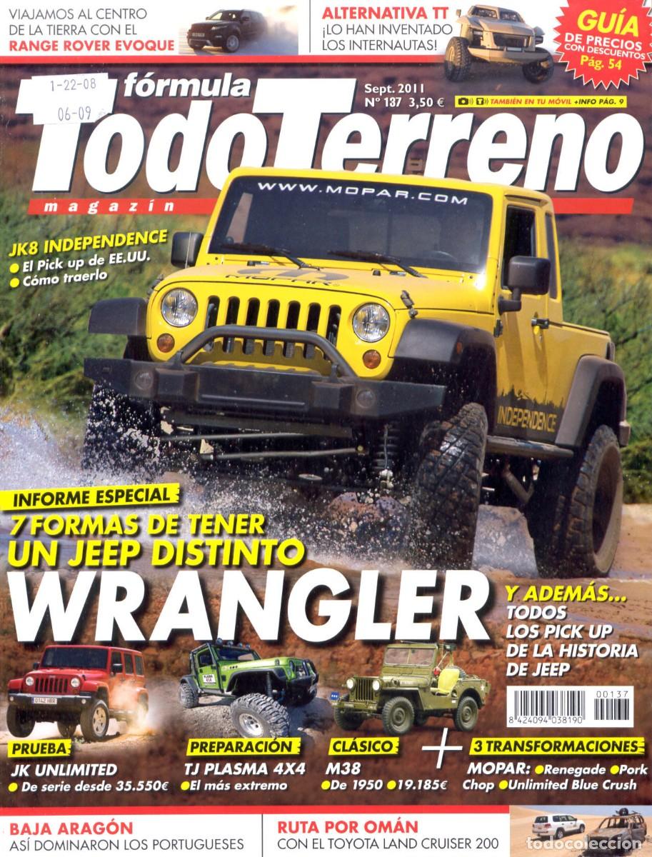 Coleccionismo de revistas y peri&oacute;dicos: REVISTA TODOTERRENO N&ordm; 137 SEPTIEMBRE 2011, JEEP WRANGLER
