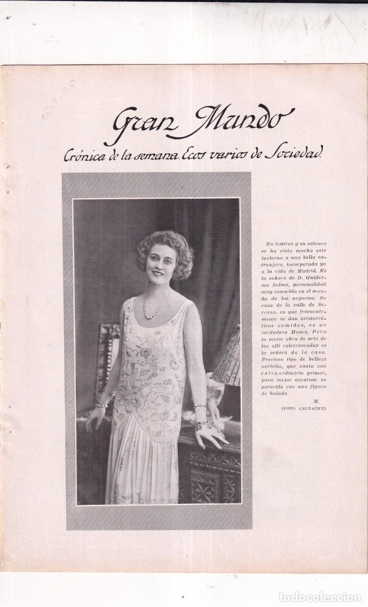 Coleccionismo de revistas y peri&oacute;dicos: GRAN MUNDO: Ecos varios sociedad SEPARATA BLANCO Y NEGRO Golf club Oyambre, fiesta vasca.