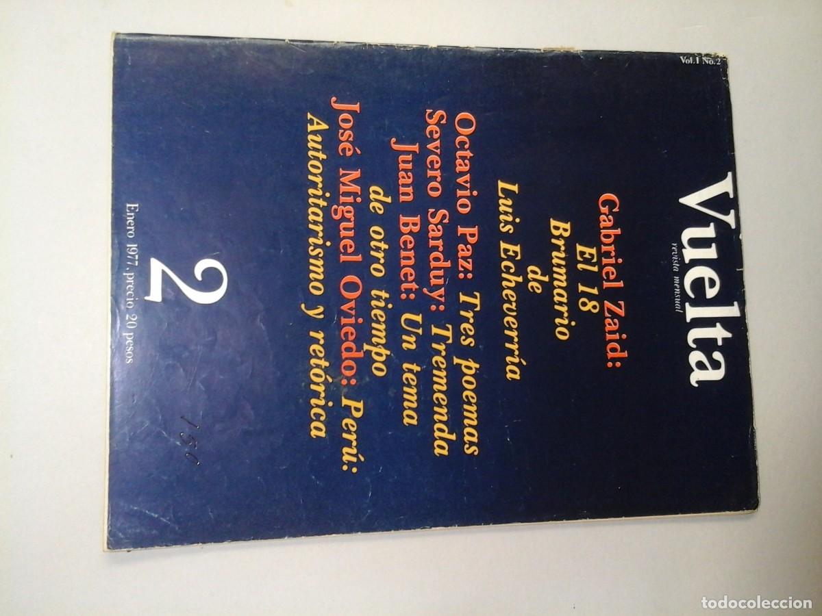 Collectionnisme de Revues et Journaux: REVISTA VUELTA. N&ordm; 2. 1977. DIRIGIDA POR OCTAVIO PAZ. M&Eacute;XICO. GABRIEL ZAID. JUAN BENET ... RARO