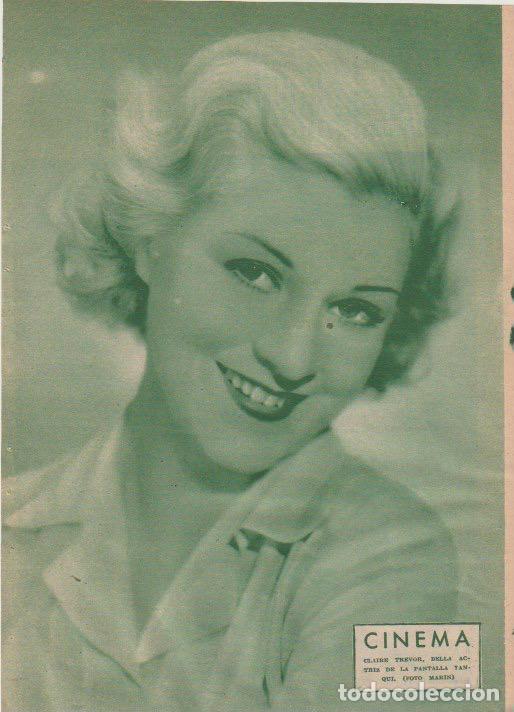 Coleccionismo de revistas y peri&oacute;dicos: * CINE * Claire Trevor; Ruby Keeler y Al Jolson, Mona Goya; Henry Garat, Marguerite Moreno - 1935