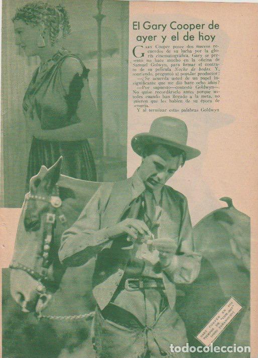 Coleccionismo de revistas y peri&oacute;dicos: * CINE * Gary Cooper - 1935