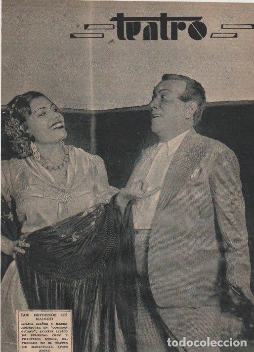 Coleccionismo de revistas y peri&oacute;dicos: * TEATRO * Lolita Ib&aacute;&ntilde;ez y Ram&oacute;n Rodr&iacute;guez ; reverso la influencia extranjera en el teatro - 1935