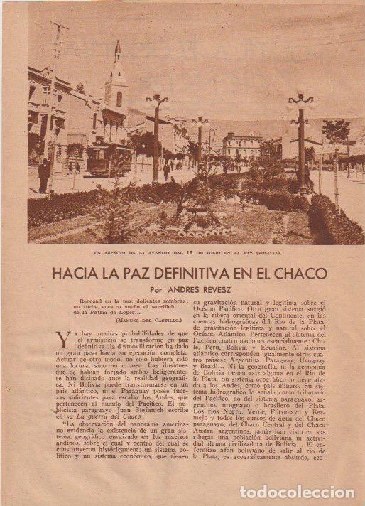 Coleccionismo de revistas y peri&oacute;dicos: * BOLIVIA * PARAGUAY * Hacia la paz definitina en El Chaco / Andr&eacute;s Revesz - 1935