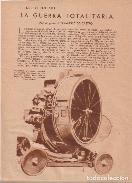 Coleccionismo de revistas y peri&oacute;dicos: * MILITARIA * La guerra totalitaria / general Berm&uacute;dez de Castro - 1935