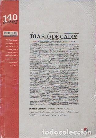 Coleccionismo de revistas y peri&oacute;dicos: DIARIO DE CADIZ - REVISTA 140 A&Ntilde;OS - A-CA-4571