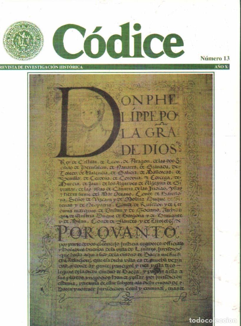 Coleccionismo de revistas y peri&oacute;dicos: C&Oacute;DICE, REVISTA DE INVESTIGACI&Oacute;N HIST&Oacute;RICA N&Uacute;MERO 13. A-LJA-164