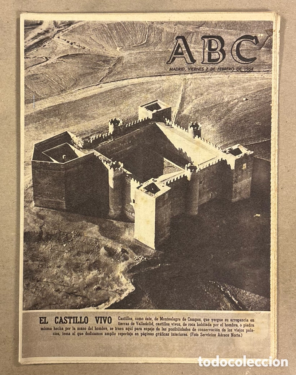 Coleccionismo de revistas y peri&oacute;dicos: ABC (7 DE FEBRERO DE 1964). CASTILLO DE MONTEALEGRE DE CAMPOS EN VALLADOLID,..