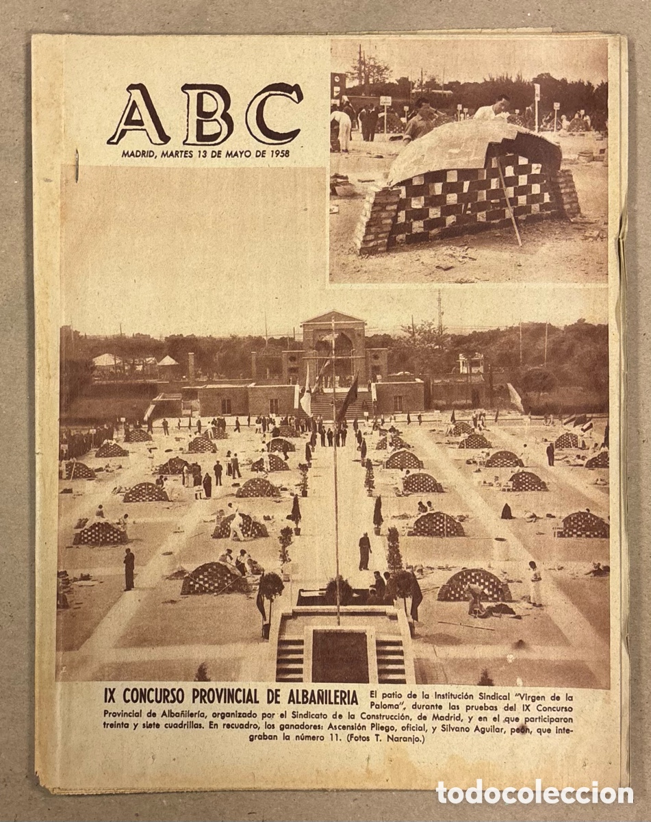 Coleccionismo de revistas y peri&oacute;dicos: ABC (13 MAYO 1959). CONCURSO PROVINCIAL DE ALBA&Ntilde;ILER&Iacute;A EN INSTITUCI&Oacute;N SINDICAL VIRGEN DE LA PALOMA
