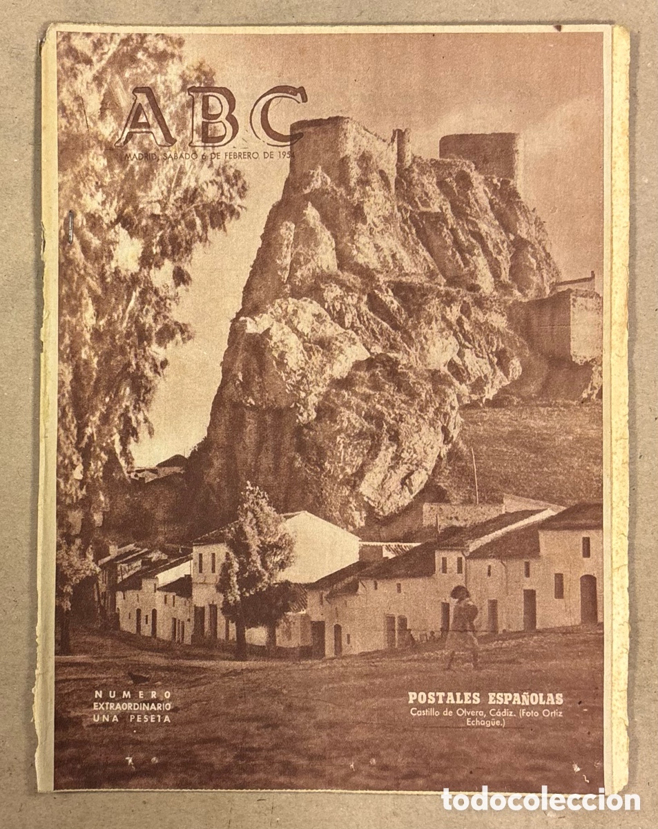 Coleccionismo de revistas y peri&oacute;dicos: ABC (6 DE FEBRERO DE 1954). CASTILLO DE OLVERA (C&Aacute;DIZ),&hellip;