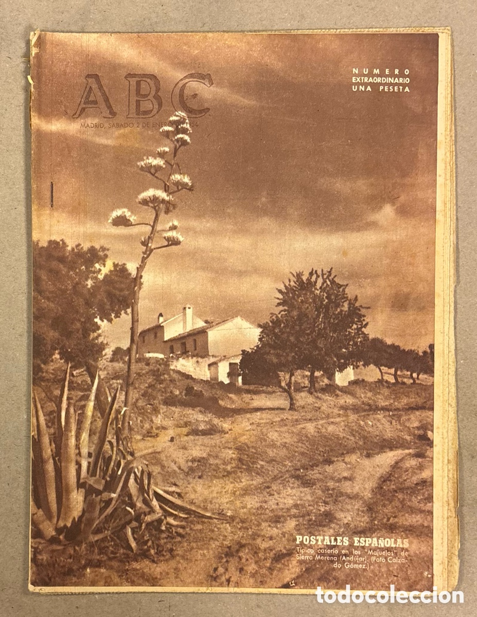 Coleccionismo de revistas y peri&oacute;dicos: ABC (2 DE ENERO DE 1954). T&Iacute;PICO CASER&Iacute;O EN LOS MAJUELOS DE SIERRA MORENA (AND&Uacute;JAR),&hellip;
