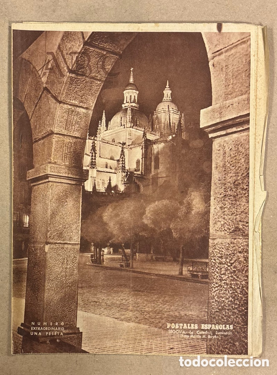 Coleccionismo de revistas y peri&oacute;dicos: ABC (30 DE ENERO DE 1954). LA CATEDRAL DE SEGOVIA ILUMINADA,&hellip;