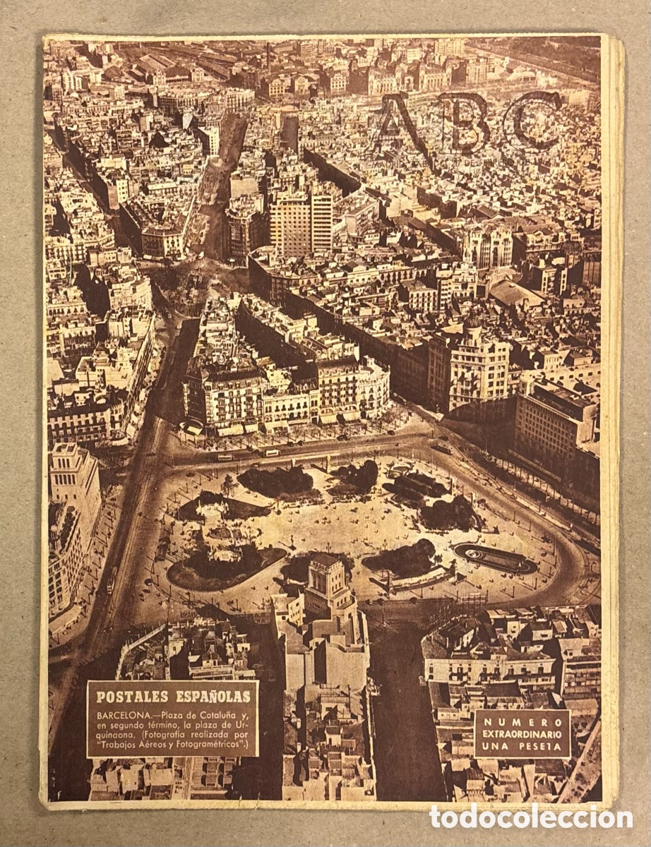 Coleccionismo de revistas y peri&oacute;dicos: ABC (20 DE FEBRERO DE 1954). PLAZA DE CATALU&Ntilde;A DE BARCELONA,&hellip;