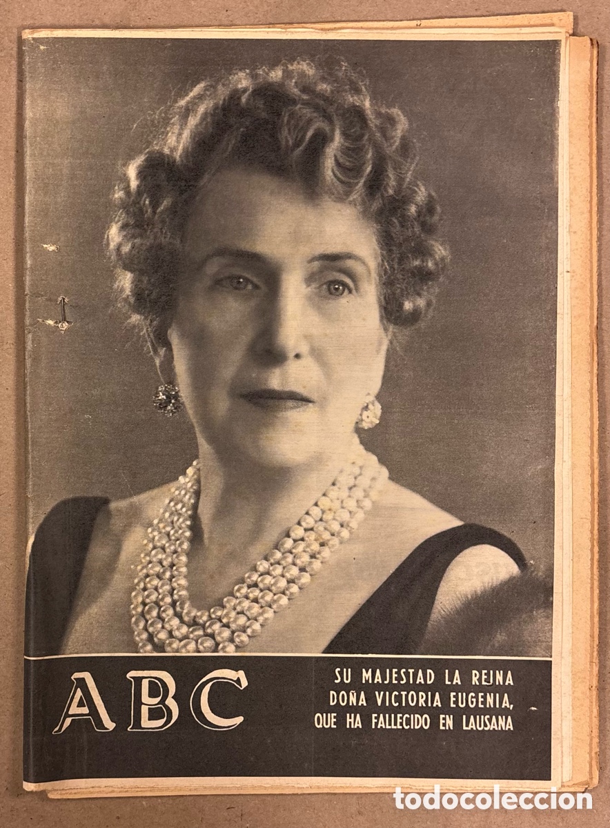 Coleccionismo de revistas y peri&oacute;dicos: ABC (16 DE ABRIL DE 1969). SU MAJESTAD LA REINA VICTORIA EUGENIA HA FALLECIDO,&hellip;